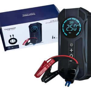 Compressor Com Partida E Iluminação E Partida Rápida Preto 127/220v Bomba De Ar Portatil Bifásica