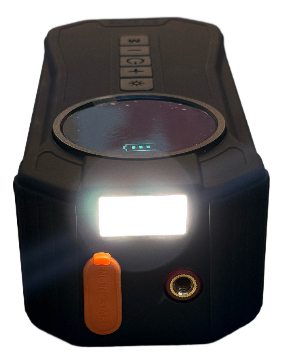 Compressor Com Partida E Iluminação E Partida Rápida Preto 127/220v Bomba De Ar Portatil Bifásica - Imagem 4