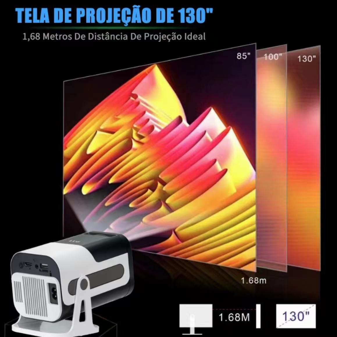 Projetor Full Hd 4k Para Apresentações Profissionais Unico 127/220v - Imagem 7