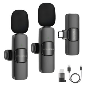 Microfone Lapela Sem Fio H'maston Mk17 Preto