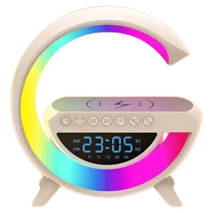 Luminária Inteligente Com Caixa De Som E Carregador Indução Branco 127/220v