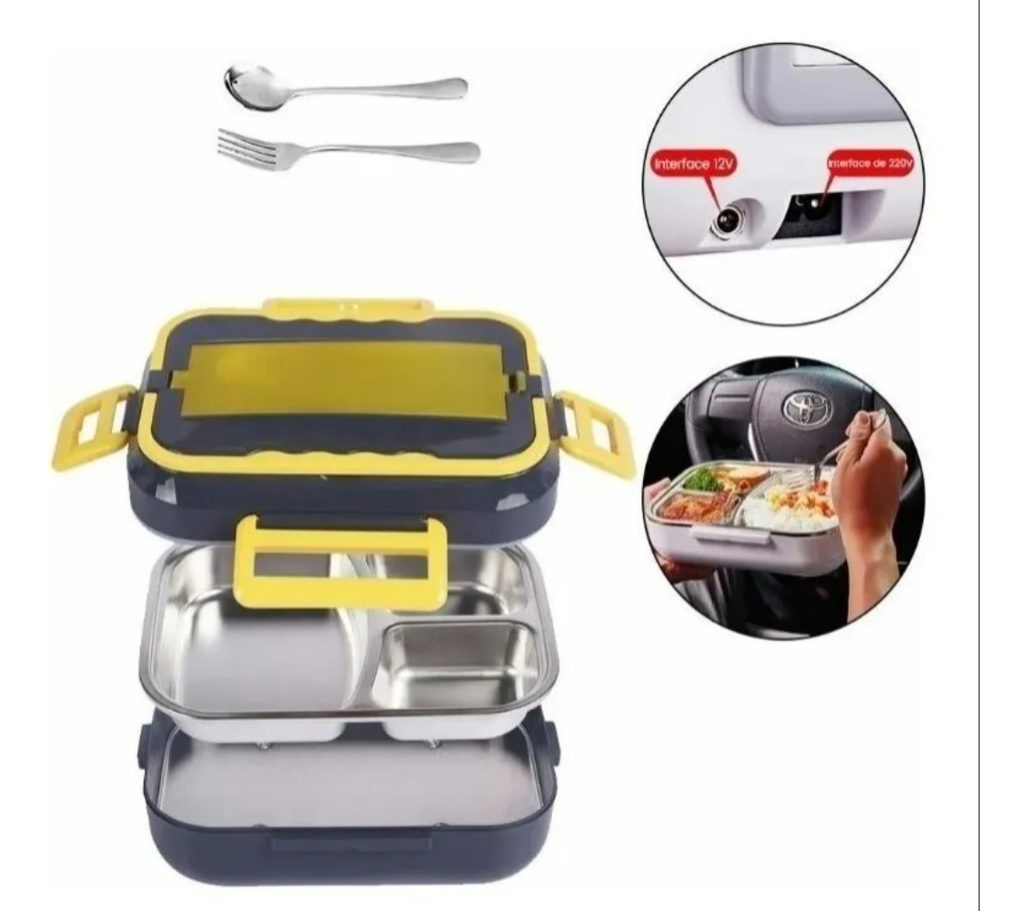Marmita Elétrica Ideal Para Trabalho E Viagens Azul-escuro Bivolt - Imagem 3