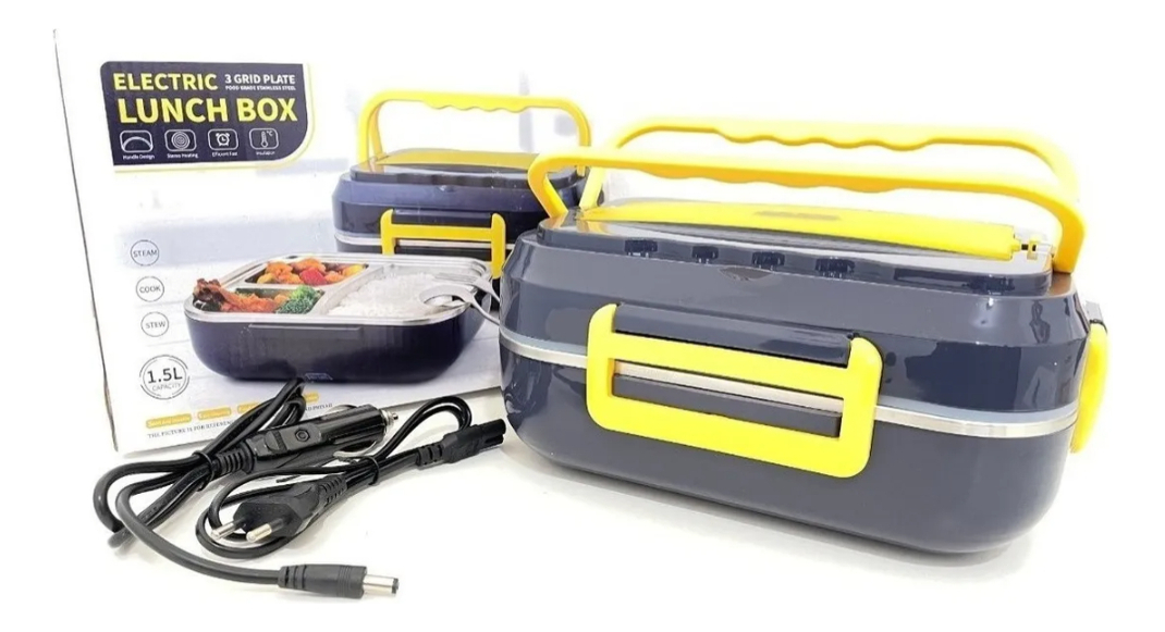 Marmita Elétrica Ideal Para Trabalho E Viagens Azul-escuro Bivolt - Imagem 4
