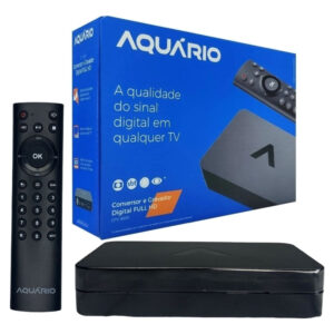 Conversor Aquário Dtv-9000 Full Hd Grava Programas Preto 127/220v