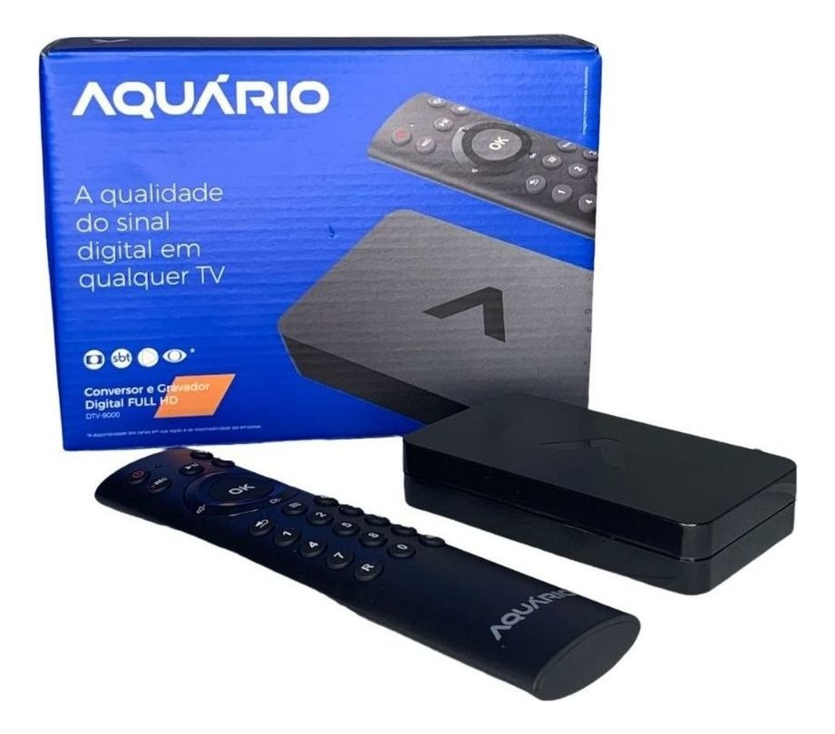 Conversor Aquário Dtv-9000 Full Hd Grava Programas Preto 127/220v - Imagem 3