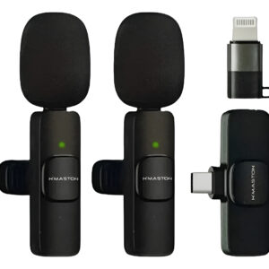 Microfone Lapela Sem Fio H'maston Mk17 Preto