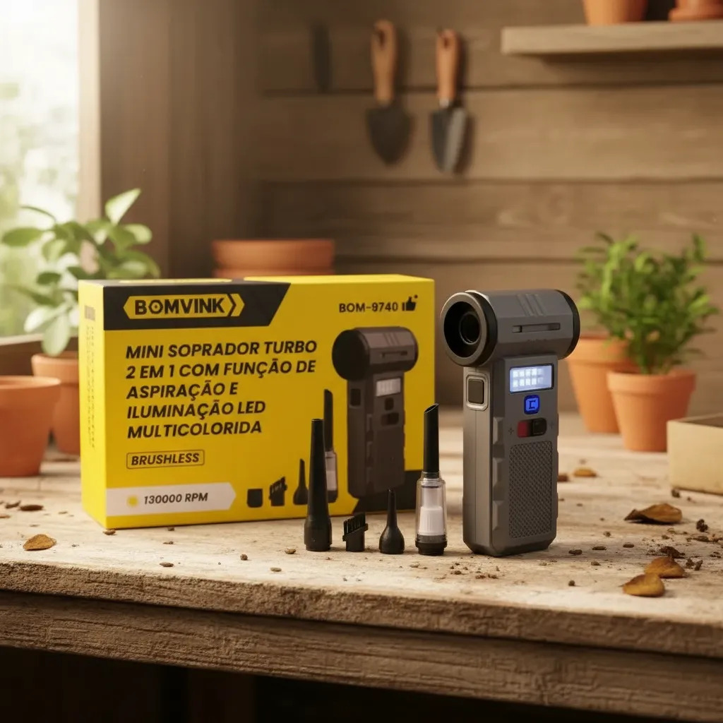 Soprador De Poeira Turbo 2 Em 1 Com Iluminação Cinza 127/220v - Imagem 3