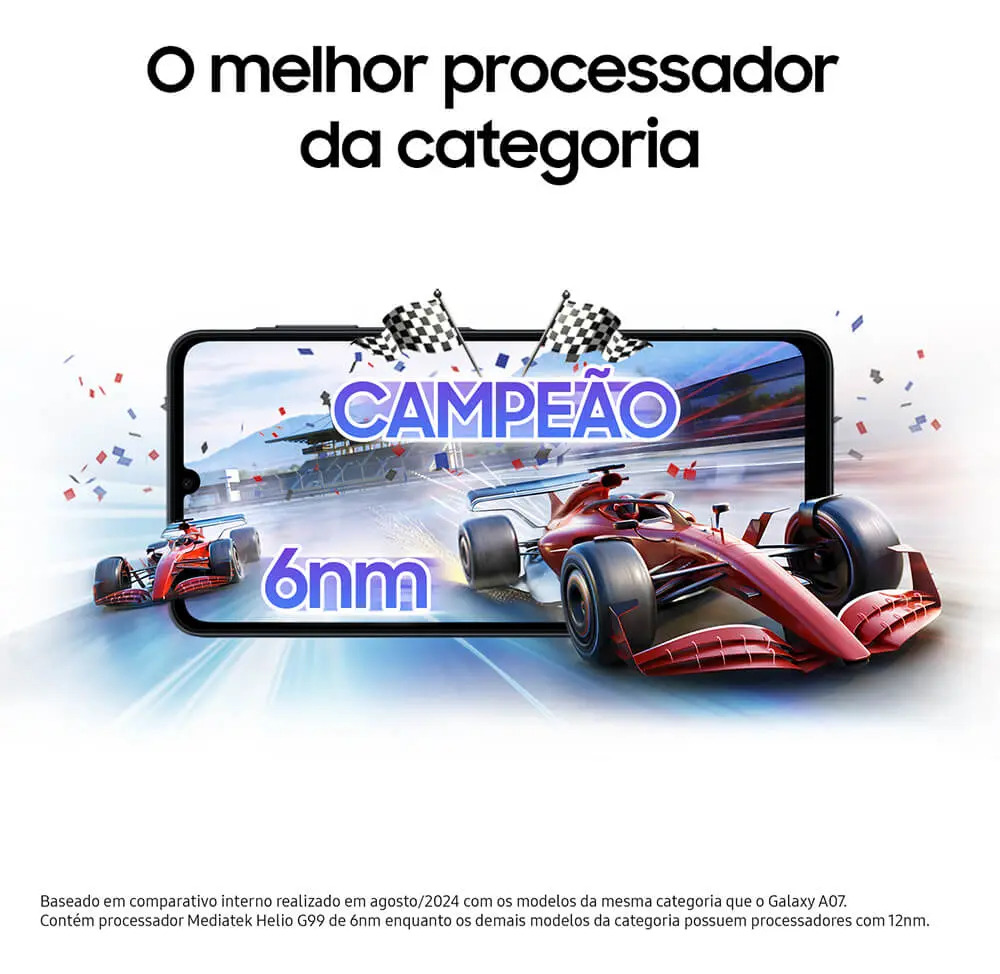 Celular Samsung Galaxy A07 128gb 4gb Ram Preto - Imagem 2