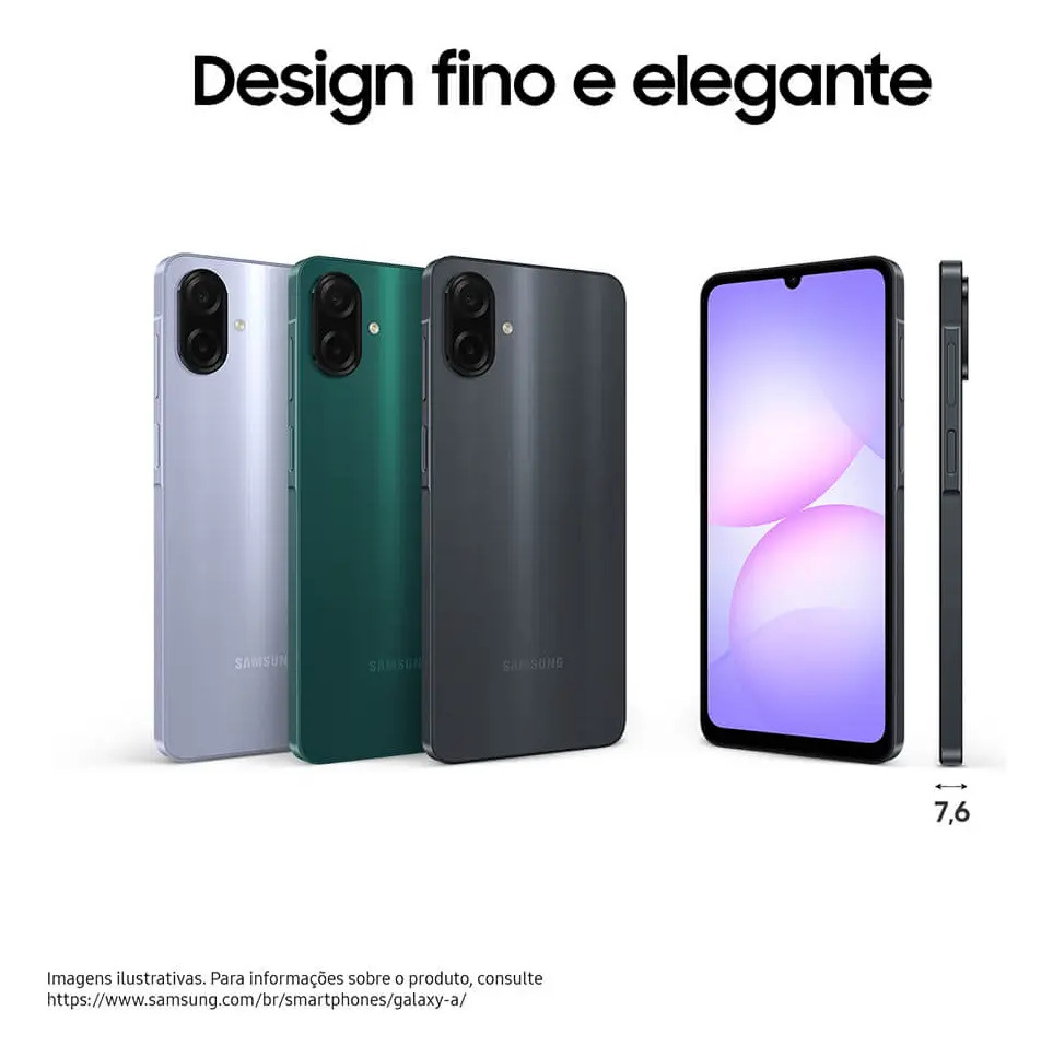 Celular Samsung Galaxy A07 128gb 4gb Ram Preto - Imagem 4