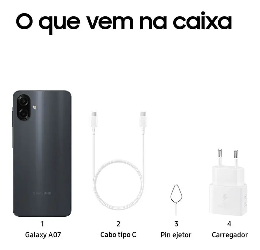 Celular Samsung Galaxy A07 128gb 4gb Ram Preto - Imagem 6