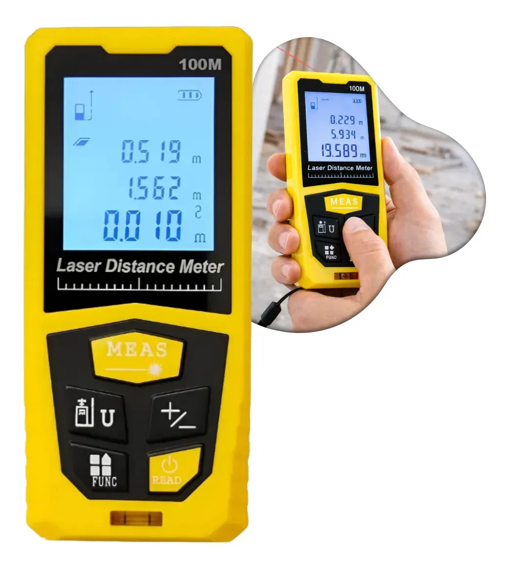 Trena Medidor Laser 100m Obra Engenharia Profissional