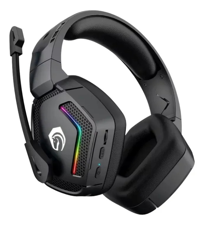 Fone De Ouvido Gamer Bluetooth Hmaston Sns12 Rgb Com Microfone Estéreo Preto