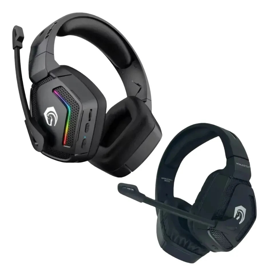Fone De Ouvido Gamer Bluetooth Hmaston Sns12 Rgb Com Microfone Estéreo Preto - Imagem 5
