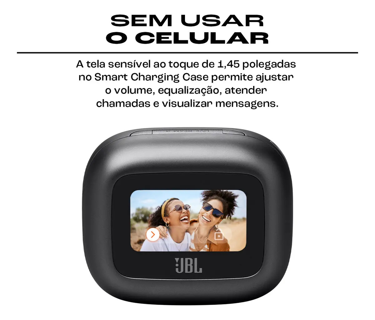 Fone De Ouvido Bluetooth Sem Fio Live Beam Jbl - Preto - Imagem 5
