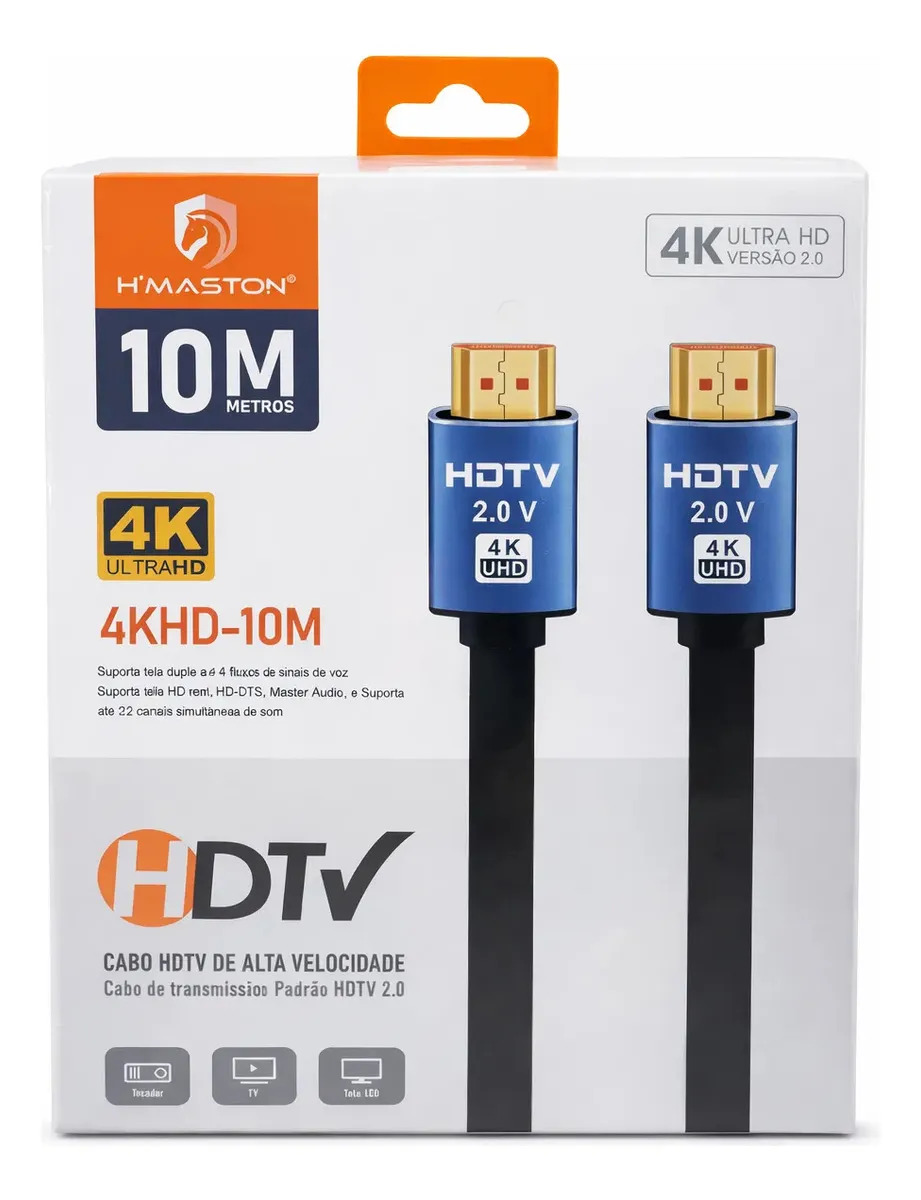 Cabo Hdmi H'maston 10m 4k Para Smart Tv Notebook Games - Imagem 7