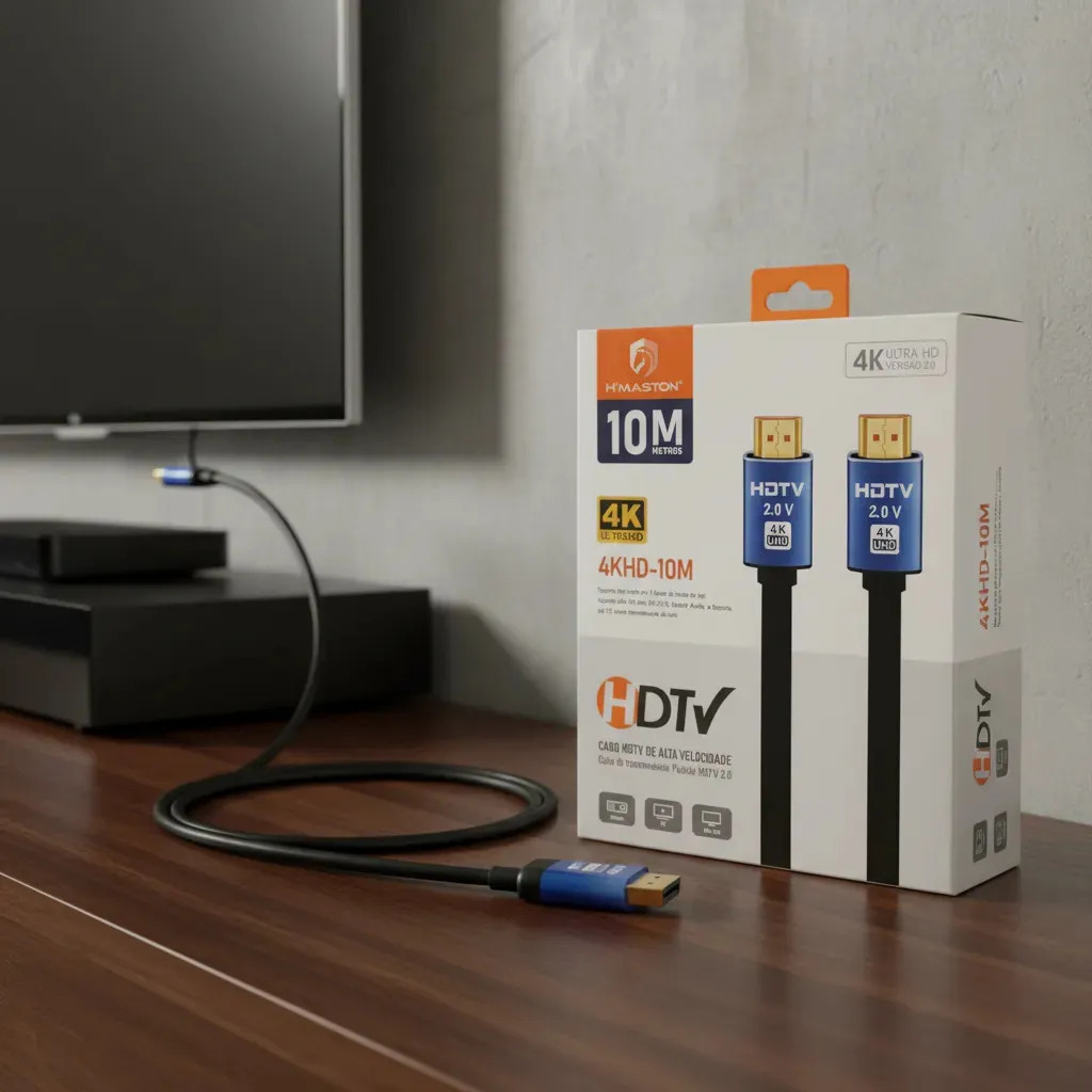 Cabo Hdmi H'maston Ultra Hd 4k 10m Alta Qualidade - Imagem 7
