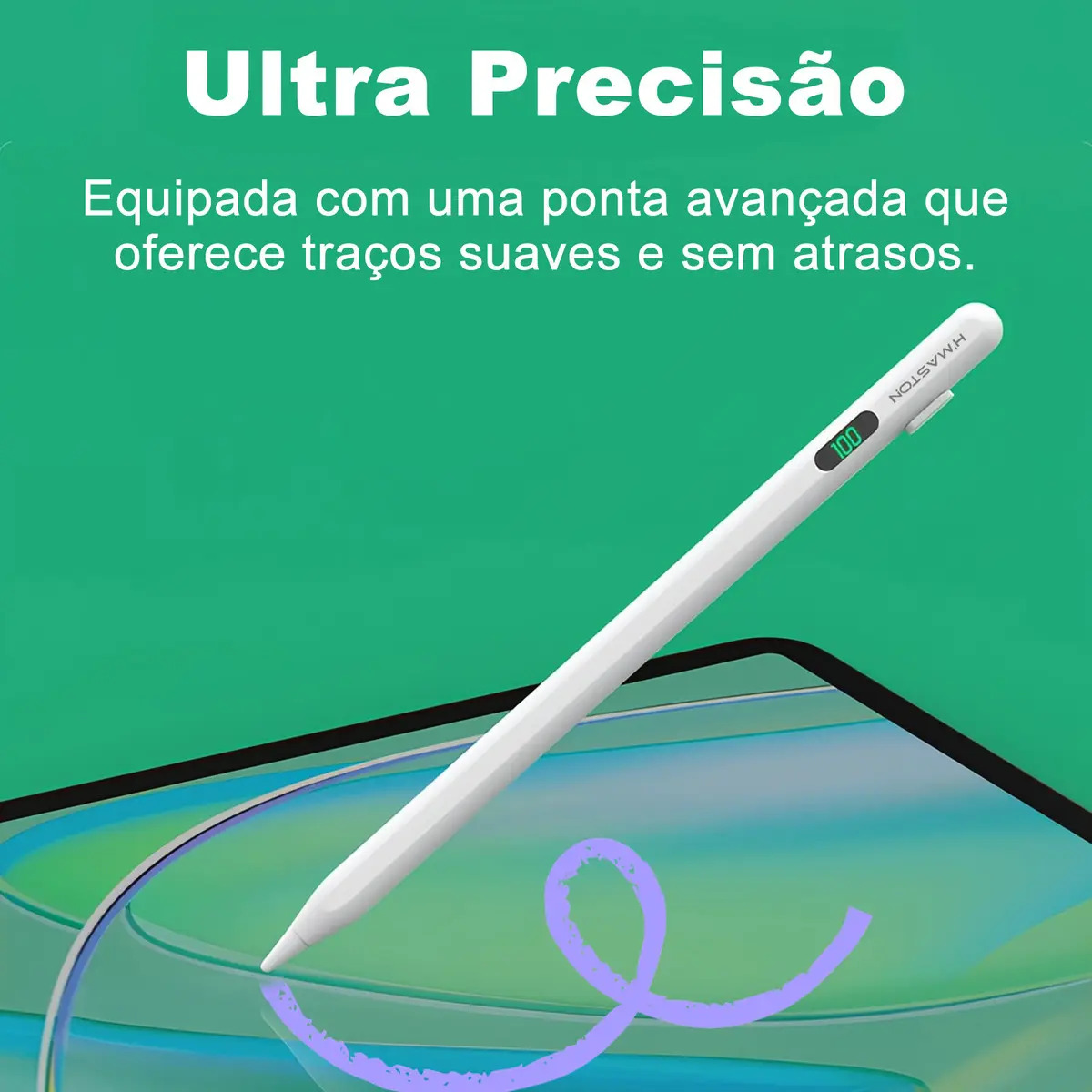 Caneta Stylus Bluetooth H'maston P-10 Para Ios Android Com Ponta Extra - Imagem 2