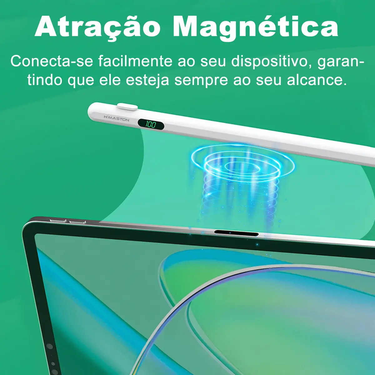 Caneta Stylus Bluetooth H'maston P-10 Para Ios Android Com Ponta Extra - Imagem 3